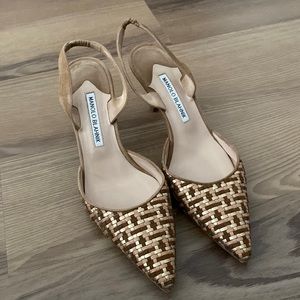 Manolo Blahnik Carolyne 70 Slingback (SZ38)
